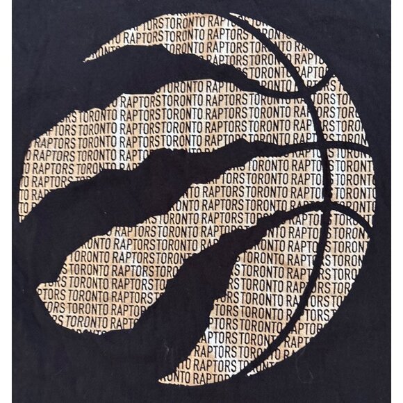 Toronto Raptors NBA Black T-Shirt L 100% Cotton Basketball Fan Apparel CA02993 - Picture 2 of 5